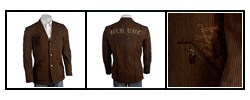 Black Rivet Men's Embroidered Twill Blazer