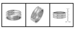 Extra Wide Double Band Titanium Ring