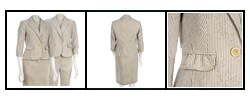 Larry Levine 1-button 3/4-sleeve Suit