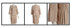 Larry Levine 3-button Insert Jacket with Skirt
