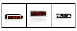 Silverplated Unisex Red LED Digital Buckle