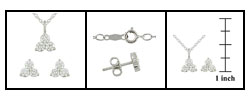 10k Gold 1/2ct TDW Diamond Earrings/ Necklace Set (I/J, I1-3)
