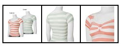 Finesse Stripe Cap Sleeves Scoop Neck Top