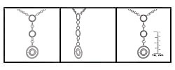 Sterling Silver CZ Dangle Circles Necklace