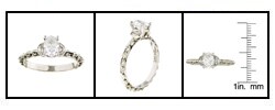 Tacori Platinum 2/5ct TDW Diamond CZ Engagement Ring (G, VS)