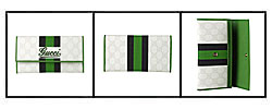 Gucci Vinyl Coated Jacquard Logo Wallet
