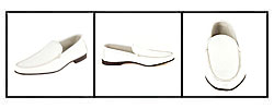 Prada Men's White Leather Loafers