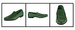 Prada Men's Green Leather Loafers