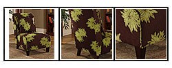 Lime Blooms Tapered Chair