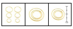 14k Yellow Gold Hoop Earrings Set (3 Pair)