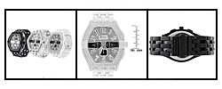 Geneva Platinum Men's Metal Link Watch