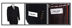 Pierre Cardin Men's 3-button Black Blazer