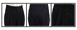 Pierre Cardin Men's Black 2-pleat Dress Trousers