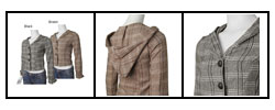 Cat Walk Junior's Long-sleeve Tweed Hooded Blazer