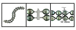 14k Gold Black Baroque Tahitian Pearl Bracelet