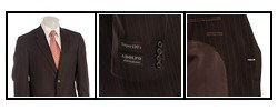 Adolfo Men's Charcoal Pinstripe Wool Suit