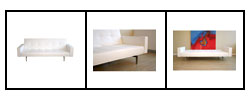 Aragorn White Convertible Sofa/ Bed