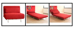 Anise Red Convertible Chair / Bed