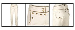 Dolce & Gabbana Women's Sand Ribbed Stripe Pants