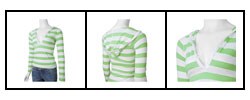 Pinkie P Junior's Broad Stripe Lime Hoodie