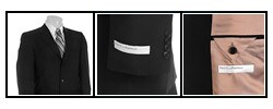 Perry Ellis Men's Black 3-button Wool Suit