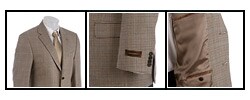 Joseph Abboud Men's Tan Houndstooth Sportcoat