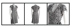 Max & Cleo Flutter Sleeve Faux Wrap Jersey Dress