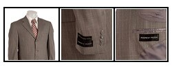 Andrew Fezza Men's Grey Windowpane Suit