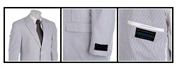 Alexander Julian Men's Navy/ White Seersucker Suit
