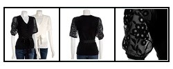 Dolce Cabo Women's Duet Top with Chiffon Sleeves
