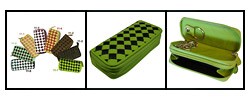 Amerileather Dual-sided Checkered Key/ Coin Pouch