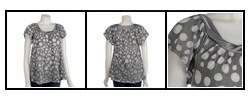 Sugar Lips Women's Dotted Burnout Tunic Top