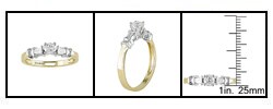 14k Two-tone 1/3ct TDW Diamond Engagement Ring (GHI, I1-I2)