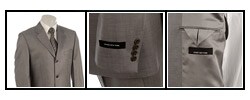 Jones New York Men's Grey Sharkskin 3-button Suit