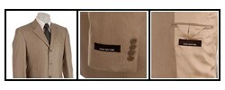 Jones NY Men's Tan Wool and Silk Suit