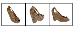 Vince Camulto Embossed Peep Toe Pumps
