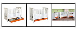 Anna Orange and Antique White Two-tone Crib