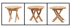 Octagonal Teak Folding Side Table