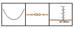 18k Pink Gold Filigree Rolo Chain Necklace