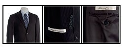 Kenneth Cole Men's Navy Pinstripe 2-piece Suit