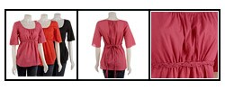 Destination LA 1/2-sleeve Top with Braided Belt