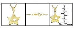 10k Yellow Gold Diamond Accent Star Necklace