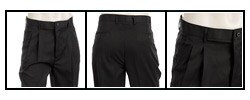 Oleg Cassini Men's Navy Double Pleat Pants