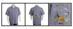 Joe Marlin Men's Embroidered Silk Shirt