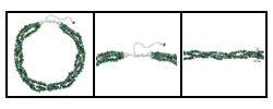 Sterling Silver 3-strand Turquoise Chip Necklace