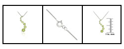 Sterling Silver and Peridot Journey Necklace
