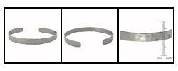 Steel Slim Hammered Bangle Bracelet
