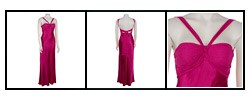 Adrianna Papell Women's Magenta Silk Dress