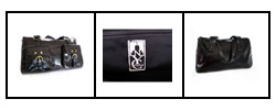 Perlina Double Pocket Black Satchel