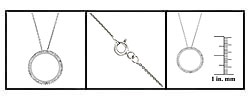 Sterling Silver 1/4ct TDW Diamond Circle Necklace (J, I2)